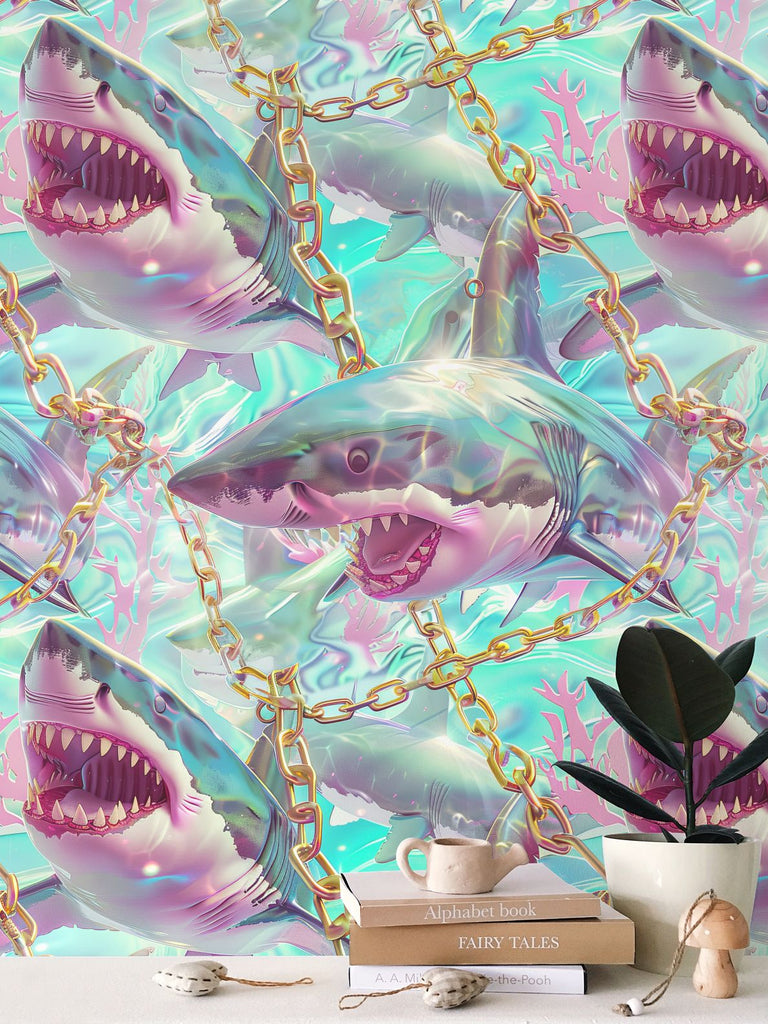 Make Waves: Unleash Bold, Fierce Energy with Shark Wallpaper 🦈🌊